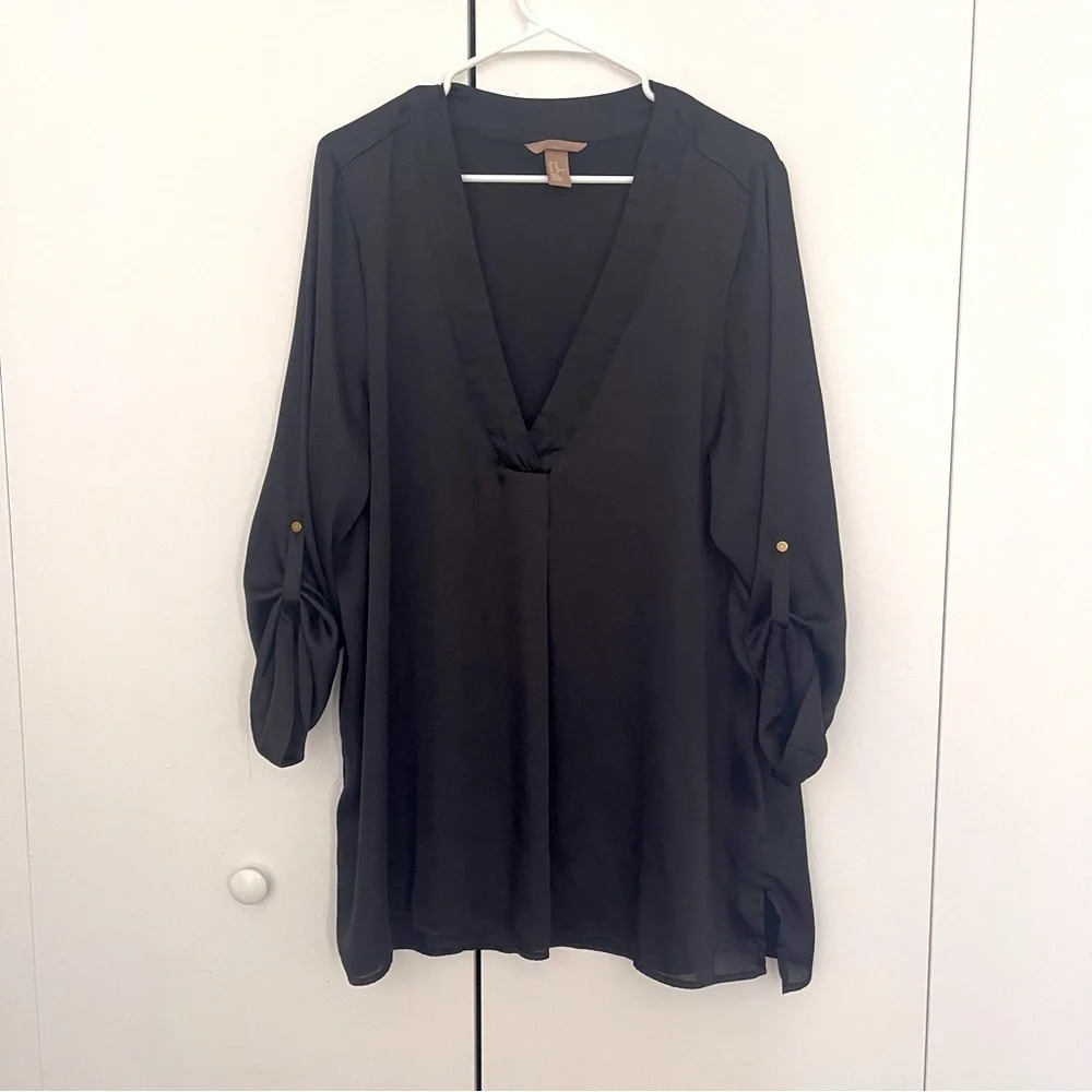 Top shirt 4XL black H&M adjustable sleeves